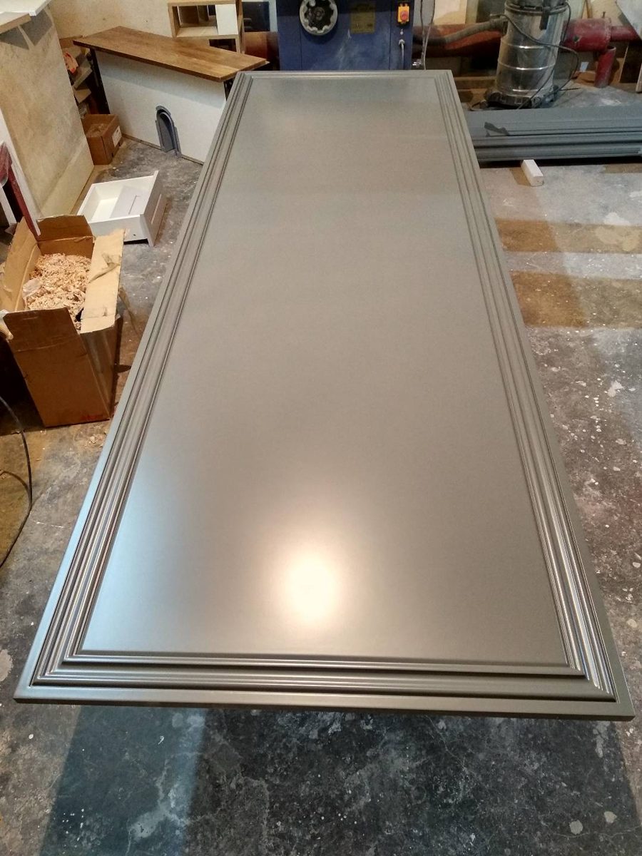 Freshly sprayed panel door in the WonderHouse shop