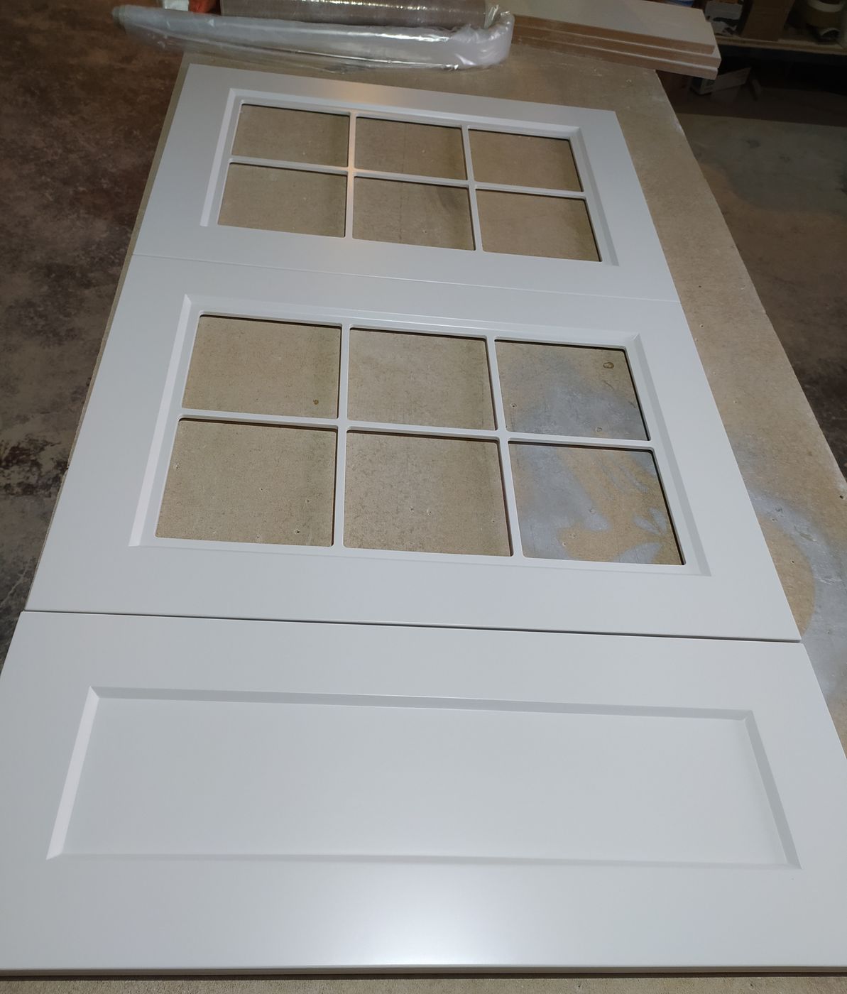 Mullion glass doors and drawer front